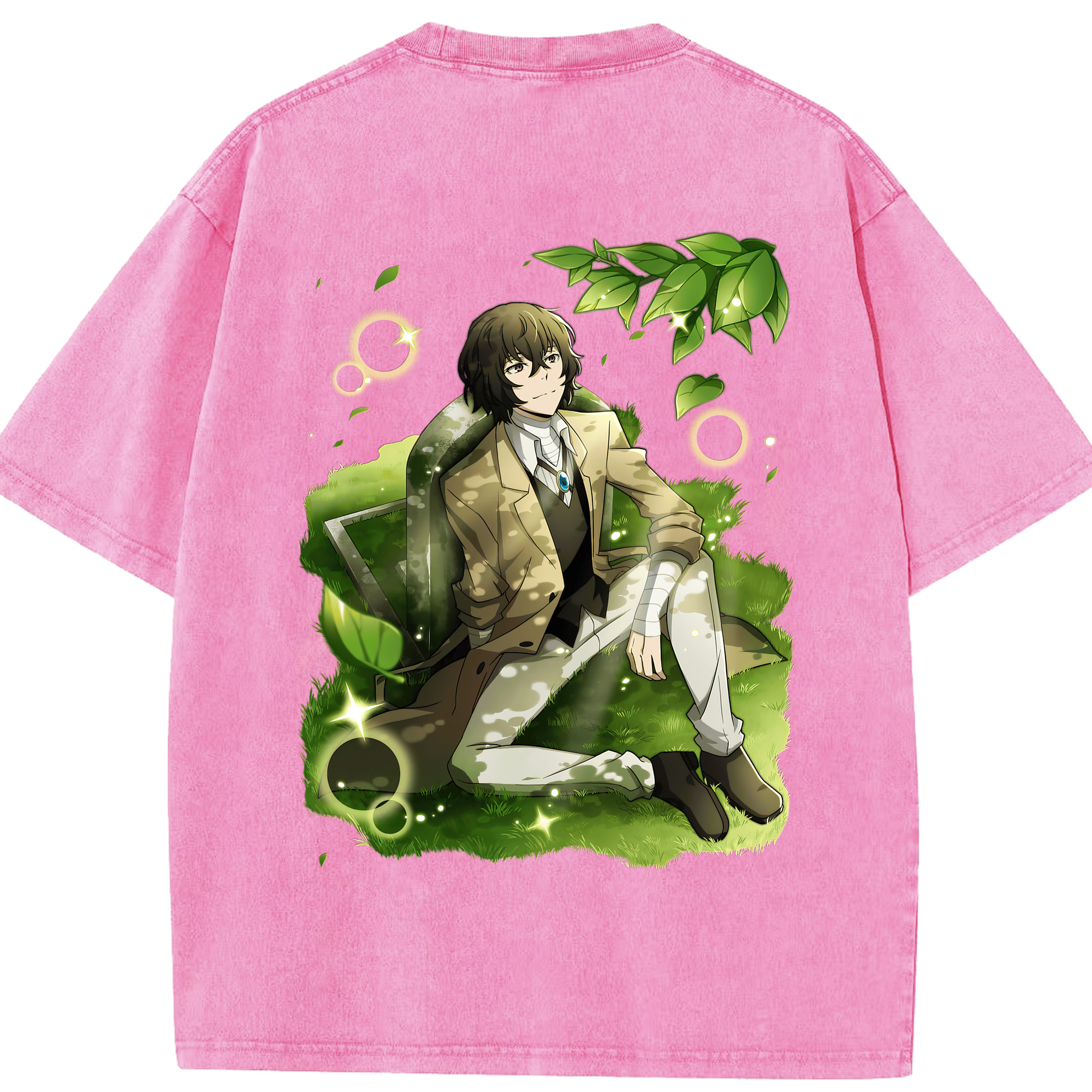 （画像用） 文豪ストレイドッグス Bungo Stray Dogs 綿100% ヴィンテージ風 半袖Tシャツ（背面プリント）